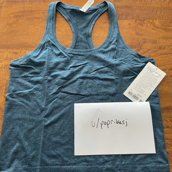 Lululemon Swiftly Tank Race Length True Navy/Iron Blue sz 10 - Picture 1 of 2